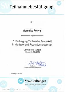 Automotive Deutschland und Polen Weronika Potyra - Marczak Zertifikat 02